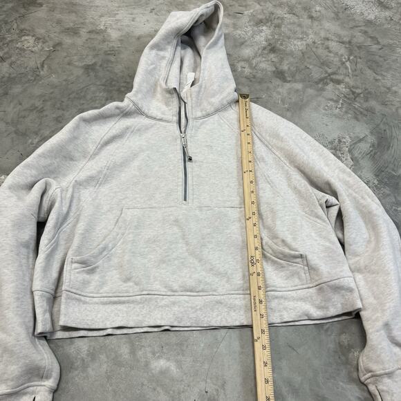 Lululemon LW3DUSS Scuba Oversized Crop Half-Zip Hoodie in Grey | XL-XXL - Picture 2 of 9